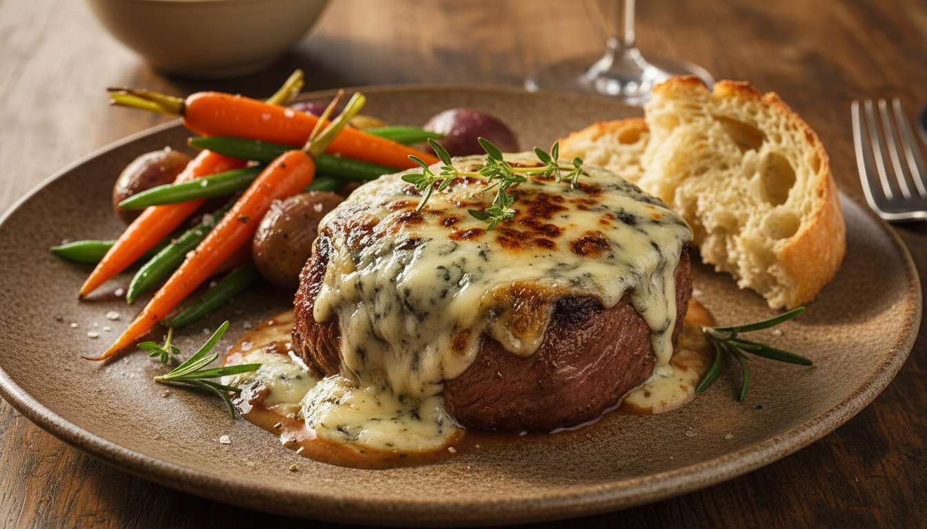 découvrez notre recette de filet mignon gratiné au bleu, une alliance savoureuse et gourmande qui ravira les amateurs de plats pleins de caractère.