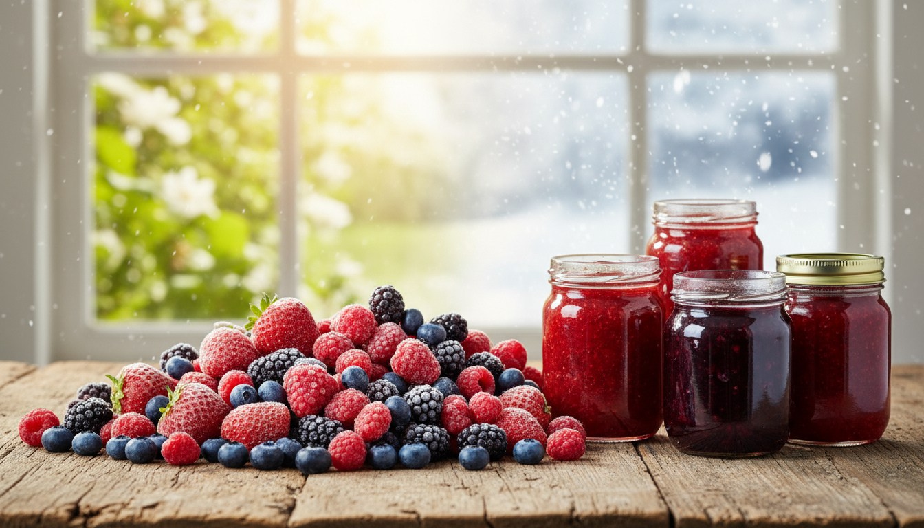 découvrez comment les fruits congelés garantissent des confitures savoureuses et réussies toute l'année, été comme hiver.
