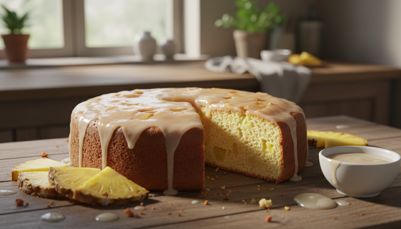 découvrez la recette secrète du gâteau à l’ananas et lait concentré pour un moelleux exceptionnel, sans sucre ajouté. un dessert gourmand et sain à savourer sans culpabilité.