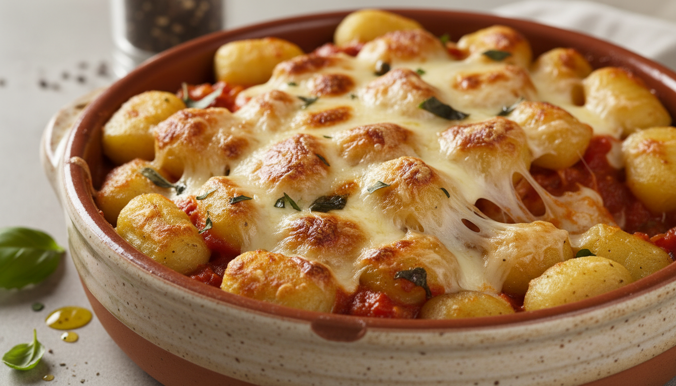 découvrez nos gnocchis gratinés à la tomate chaude, accompagnés de ricotta onctueuse et de mozzarella fondante, pour un délicieux voyage gourmand au cœur de l’italie.