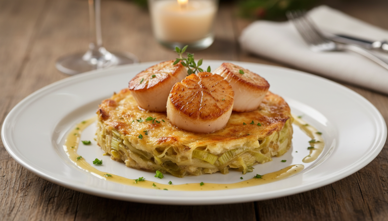 découvrez notre recette facile de gratin de poireaux aux saint-jacques, idéale pour un dîner de fête savoureux et mémorable. un plat raffiné qui séduira vos invités !