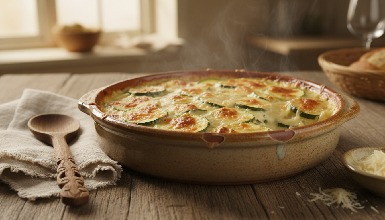 découvrez notre recette facile de gratin de courgettes fondant, idéale pour un dîner simple et chaleureux en famille ou entre amis.