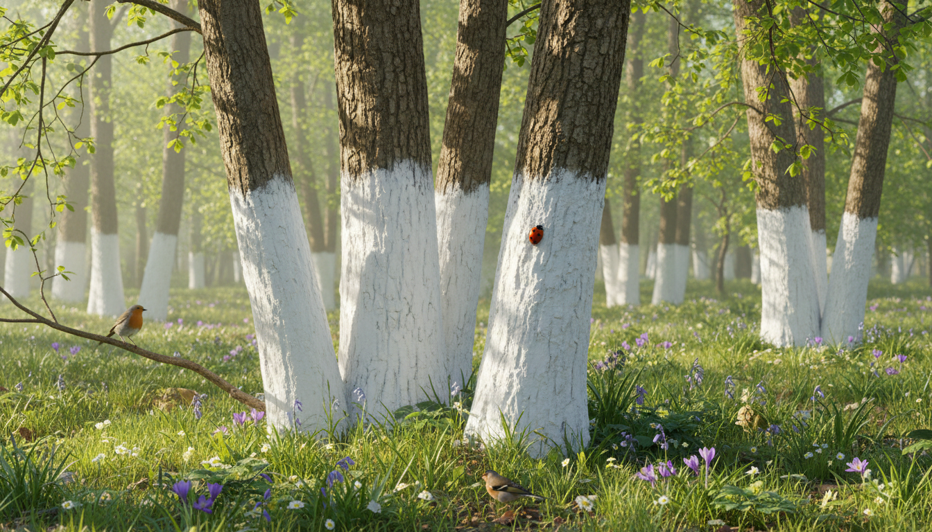 découvrez le rôle essentiel de la teinte blanche sur les troncs au printemps, ses bienfaits pour les arbres, et les secrets derrière cette pratique traditionnelle.