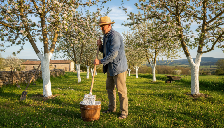 découvrez l'importance de la teinte blanche sur les troncs au printemps, ses bienfaits pour les arbres et les secrets derrière cette pratique essentielle pour protéger et nourrir vos plantations.