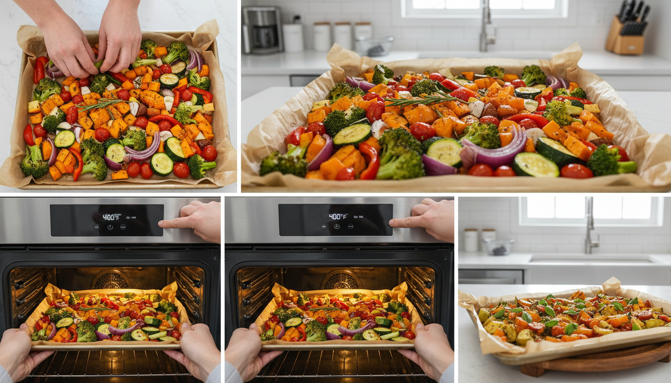 découvrez une recette simple et savoureuse de légumes rôtis irrésistibles, accompagnés d'une sauce onctueuse au fromage frais pour un plat gourmand et facile à préparer.