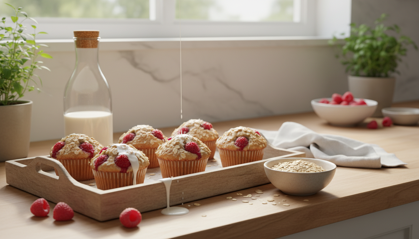 découvrez notre recette de muffins aux framboises, légers et frais, parfaits pour une pause gourmande saine et savoureuse.