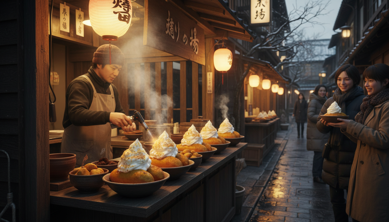 découvrez la patate douce à la crème brûlée, une douceur japonaise fondante et caramélisée qui réchauffe vos papilles cet hiver. un dessert gourmand et original à ne pas manquer !