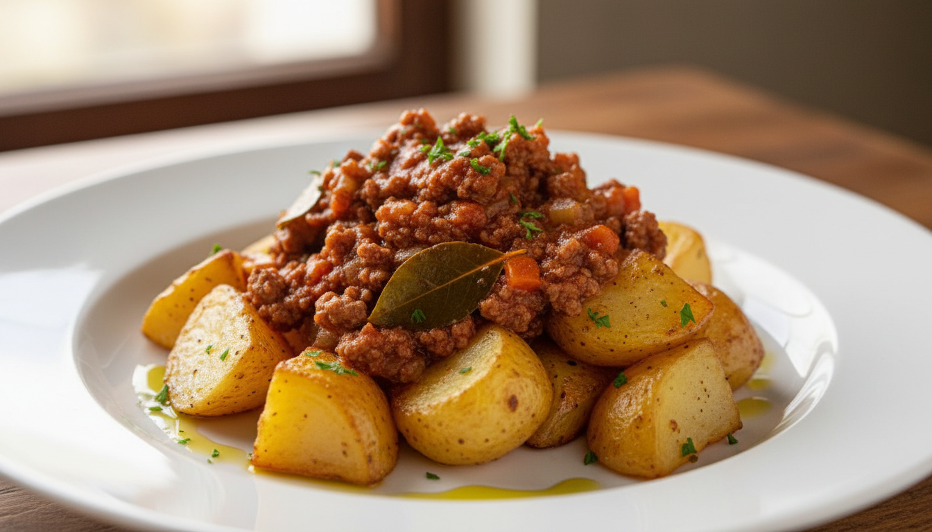 découvrez la recette signature de simone zanoni : patates à la bolognaise, un plat savoureux qui sublime toutes les saveurs des pommes de terre pour un repas gourmand et réconfortant.