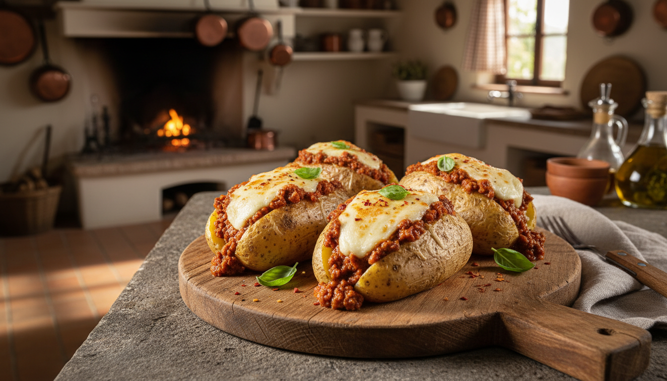 découvrez la recette signature de simone zanoni : patates à la bolognaise, un mariage savoureux qui sublime les pommes de terre pour un plat riche en goût et en traditions.