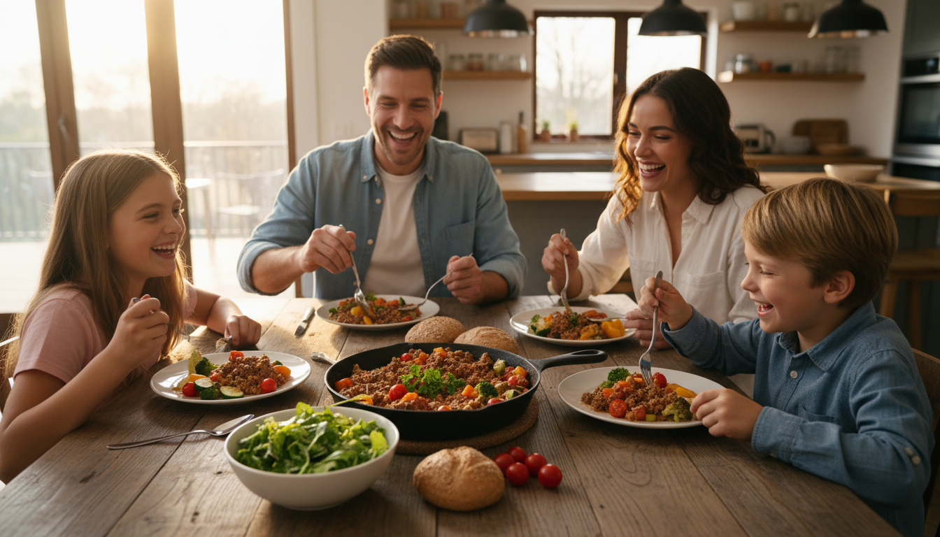 découvrez une poêlée savoureuse de steak haché aux courgettes et poivrons au curry, un plat simple révélé par une explosion de saveurs surprenantes, parfait pour un repas rapide et gourmand.