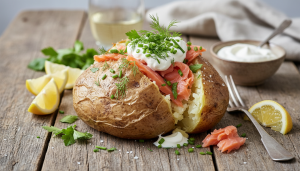 découvrez notre recette facile de pomme de terre farcie au saumon fumé, pour un cœur fondant et exquis qui ravira vos papilles à chaque bouchée.