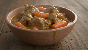 découvrez notre ragoût de mouton aux carottes éclatantes, sauce ambrée riche et viande fondante, une recette savoureuse pour sublimer votre dîner en toute simplicité.