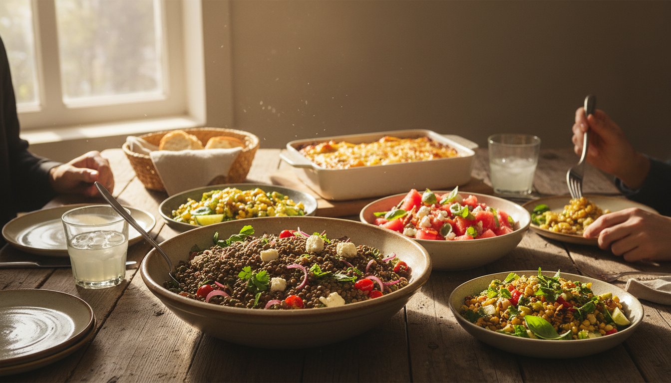 découvrez notre salade de lentilles et fromage, un mélange savoureux et gourmand qui ravira vos papilles à chaque bouchée.