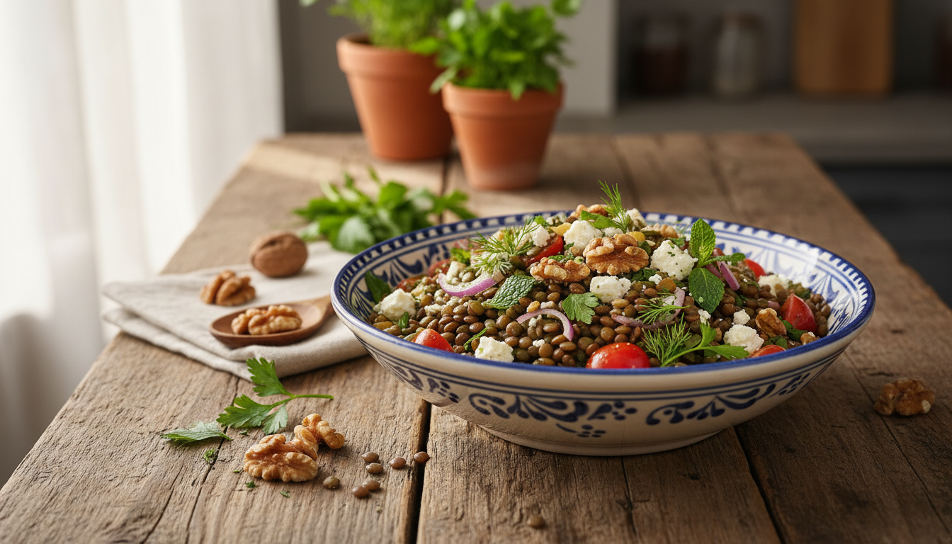 découvrez notre salade de lentilles et fromage, une recette savoureuse et gourmande qui allie fraîcheur et plaisir pour vos repas.