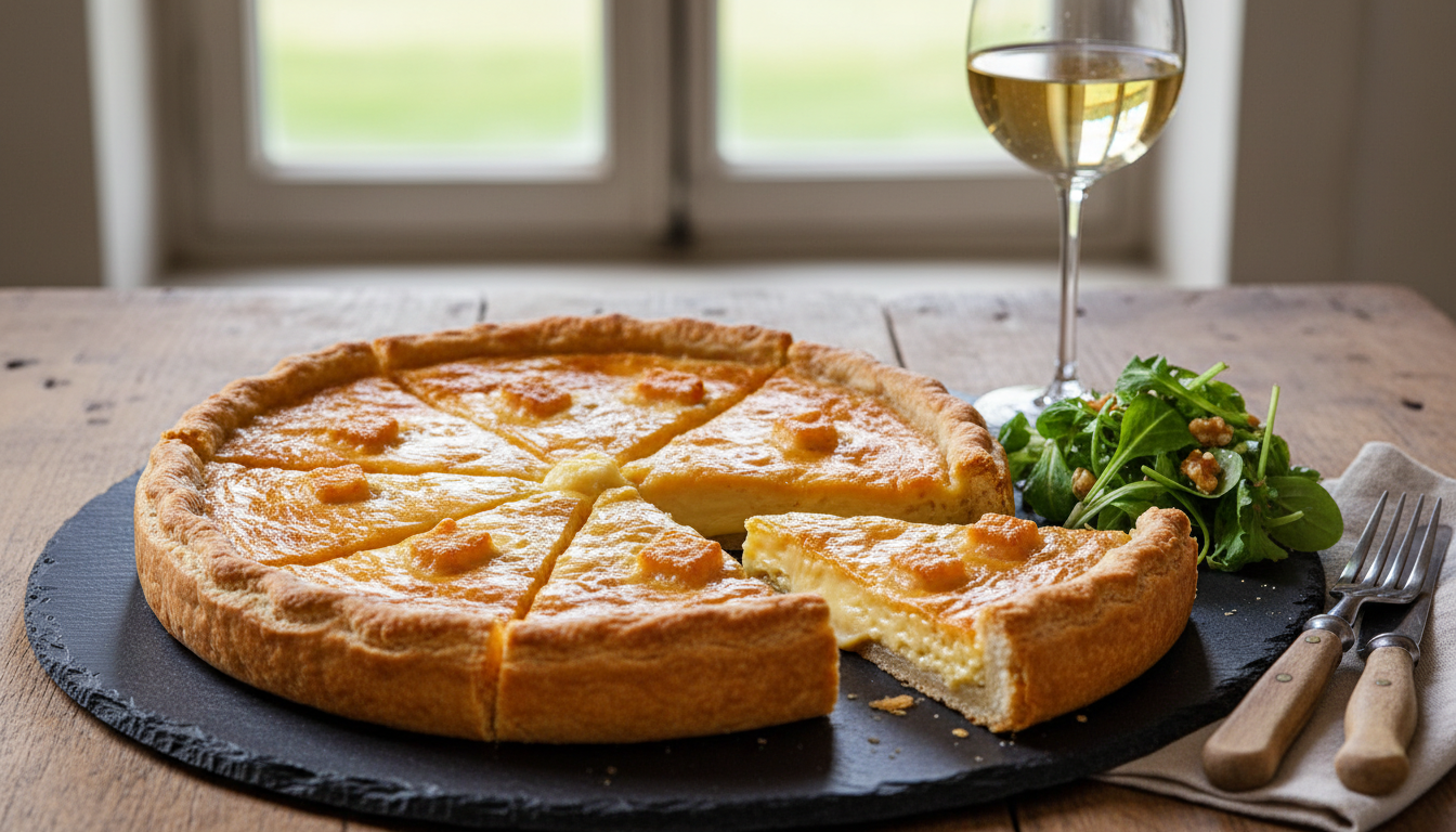 découvrez notre recette authentique de la tourte au maroilles, un plat traditionnel savoureux qui ravira vos papilles avec ses saveurs riches et son fromage fondant.