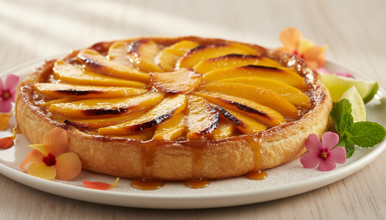 découvrez notre recette légère de tarte tatin à la mangue, une douceur exotique parfaite pour se régaler sans culpabiliser. savourez un dessert fruité et allégé, idéal pour toutes les occasions.