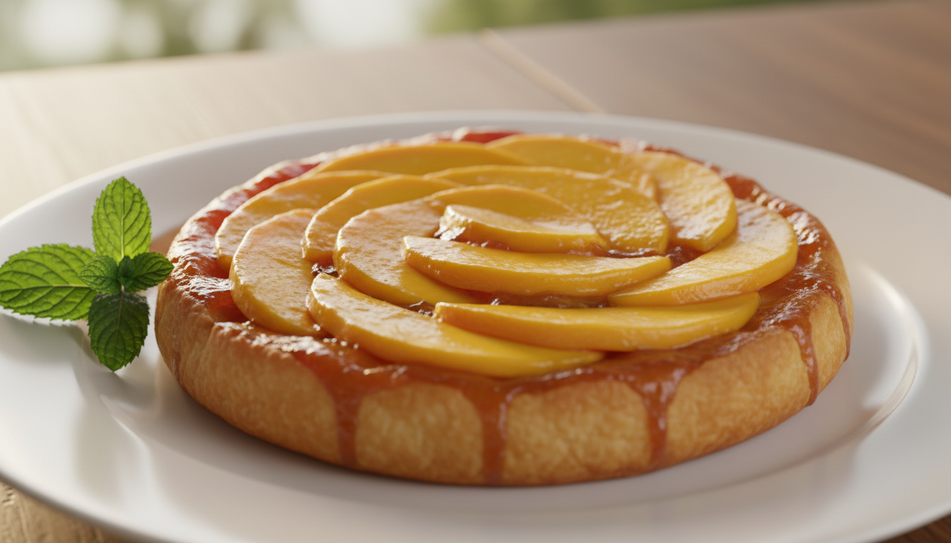 découvrez notre recette allégée de tarte tatin à la mangue, une douceur exotique et légère à savourer sans culpabilité.