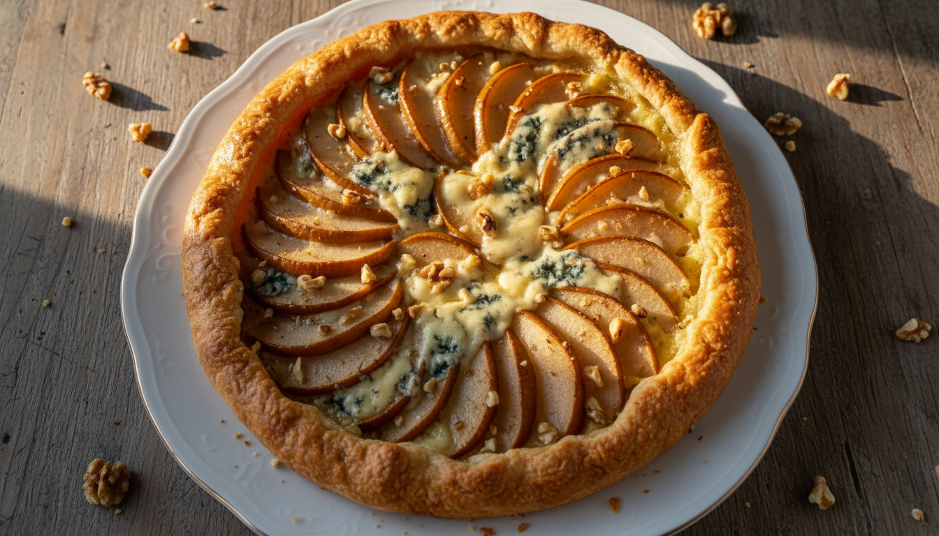 découvrez la recette incontournable de la tarte gourmande aux poires et roquefort, alliant douceur et saveurs fromagères pour un délice unique à savourer.