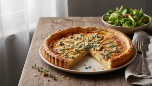 découvrez la recette incontournable de la tarte gourmande aux poires et roquefort, alliant douceur et saveurs fromagères pour un dessert ou une entrée raffinée.