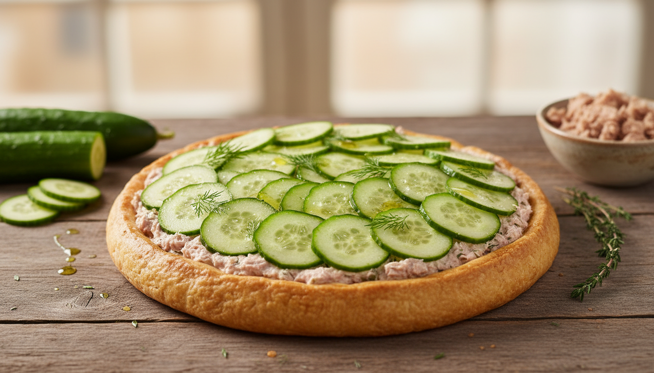 découvrez notre recette facile et gourmande de tarte légère au concombre et thon, parfaite pour un repas frais et savoureux.