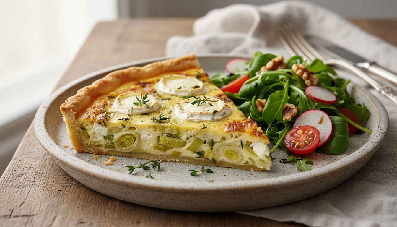 découvrez notre recette de tarte ultra fondante aux poireaux, chèvre et miel, sans œufs, pour un plaisir gourmand et léger à partager en toute occasion.