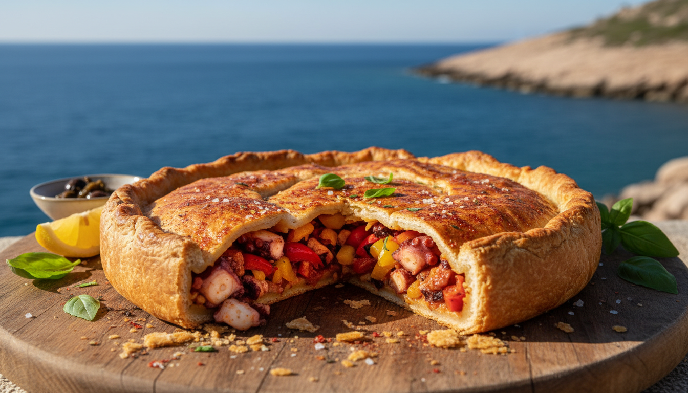 découvrez la recette authentique de la tielle sétoise, une délicieuse tourte aux poulpes d'origine italienne, pleine de saveurs méditerranéennes à savourer sans modération.