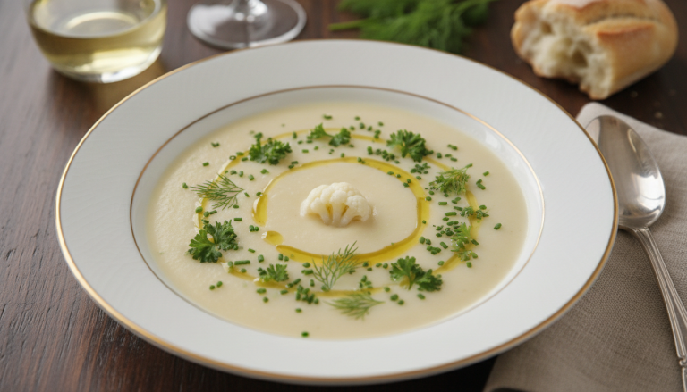 découvrez le velouté dubarry au chou-fleur, une soupe française classique qui transforme un légume humble en une délicatesse raffinée, parfaite pour réchauffer vos repas avec élégance.