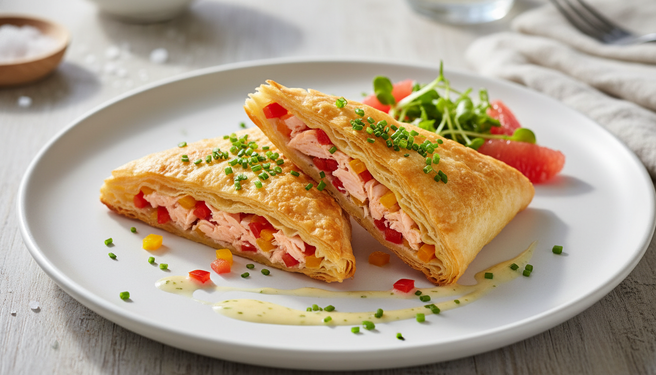 découvrez notre recette minceur de bricks légères au saumon, poivron et ciboulette, simple à préparer et délicieusement savoureuse pour un repas équilibré.