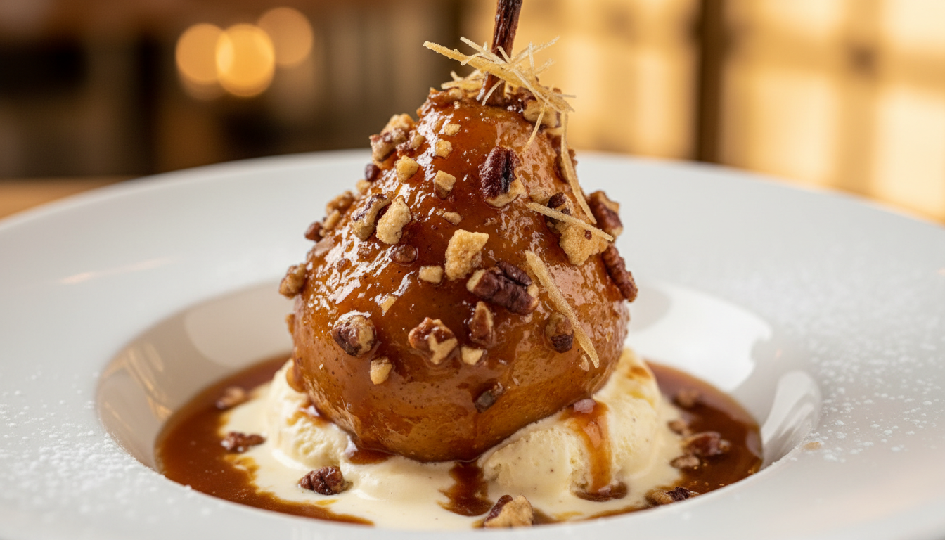 découvrez le dessert vainqueur du championnat de france du dessert 2026 : une création à base de poire sublimée par une sauce innovante qui a conquis le jury par son originalité et sa finesse.