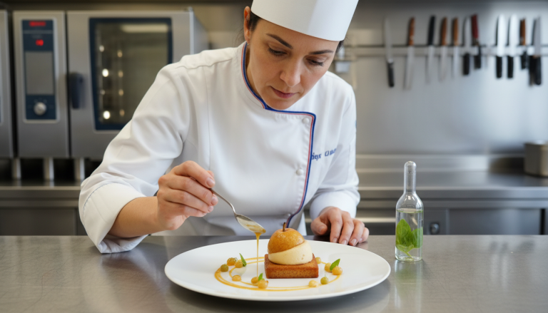 découvrez le dessert gagnant du championnat de france du dessert 2026 : une création à base de poire accompagnée d'une sauce innovante qui a conquis le jury.