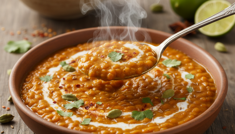 savourez un dahl de lentilles corail au lait de coco, une recette rapide et délicieuse qui transformera vos repas quotidiens en un véritable festin exotique.