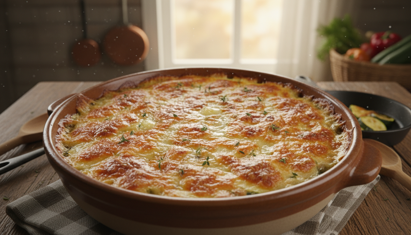 savourez un gratin de courgettes fondant qui transforme vos légumes oubliés en un plat réconfortant et gourmand, parfait pour toutes les saisons.