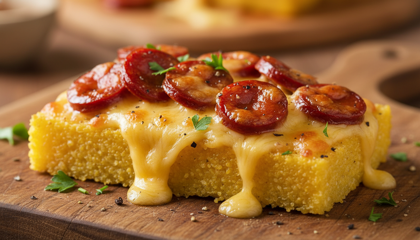 découvrez notre recette savoureuse de toast de polenta au fromage et chorizo, un délice croustillant parfait pour un apéritif gourmand ou un repas rapide et original.