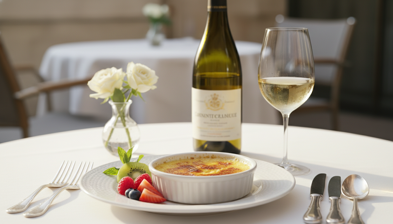 découvrez la recette gourmande et raffinée de la crème brûlée au vin blanc, un délice léger qui séduira vos papilles avec son équilibre parfait entre douceur et finesse.