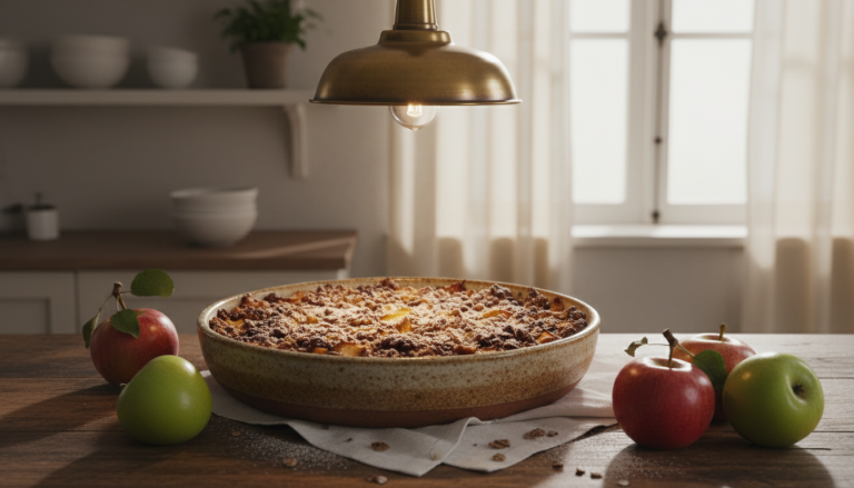 découvrez une recette gourmande et légère de crumble pommes-cacao, idéale pour un dessert savoureux et facile à réaliser.