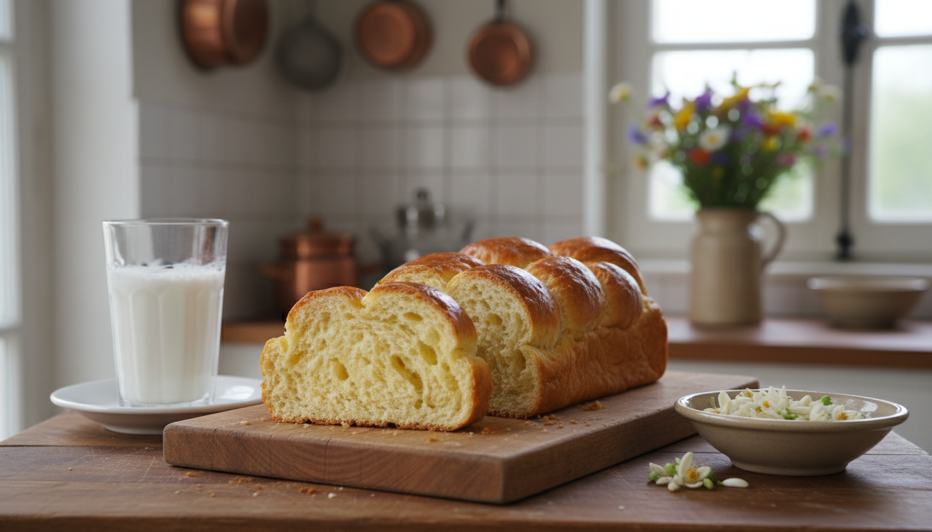 découvrez une recette simple et gourmande de brioche vendéenne moelleuse parfumée à la fleur d’oranger, parfaite pour un petit-déjeuner ou un goûter savoureux.