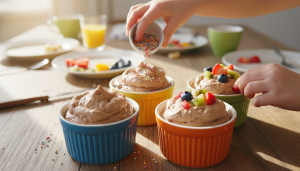 découvrez une délicieuse recette de mousse au chocolat allégée, facile et ludique à réaliser avec les enfants pour un moment gourmand et convivial en famille.