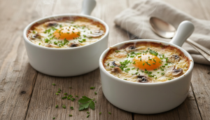 découvrez notre délicieuse recette d'œufs cocotte aux champignons fondants et fromage gourmand, parfaite pour un repas savoureux et réconfortant.