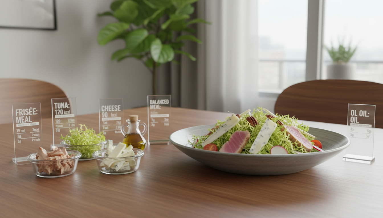 découvrez une recette gourmande et facile de salade frisée au thon accompagnée de fines languettes de fromage frais, parfaite pour un repas sain et savoureux.