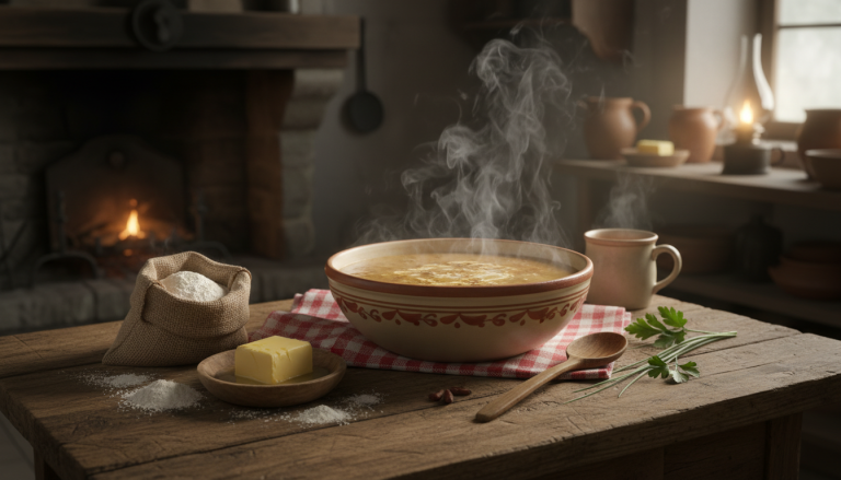 découvrez une recette simplifiée de la délicieuse soupe légère à la farine, un plat traditionnel suisse alliant saveurs authentiques et simplicité.