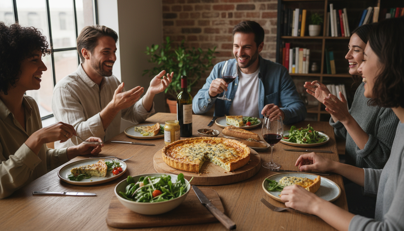 savourez une délicieuse tarte aux poireaux fondants et au fromage bleu crémeux, parfaite pour un repas gourmand et réconfortant.