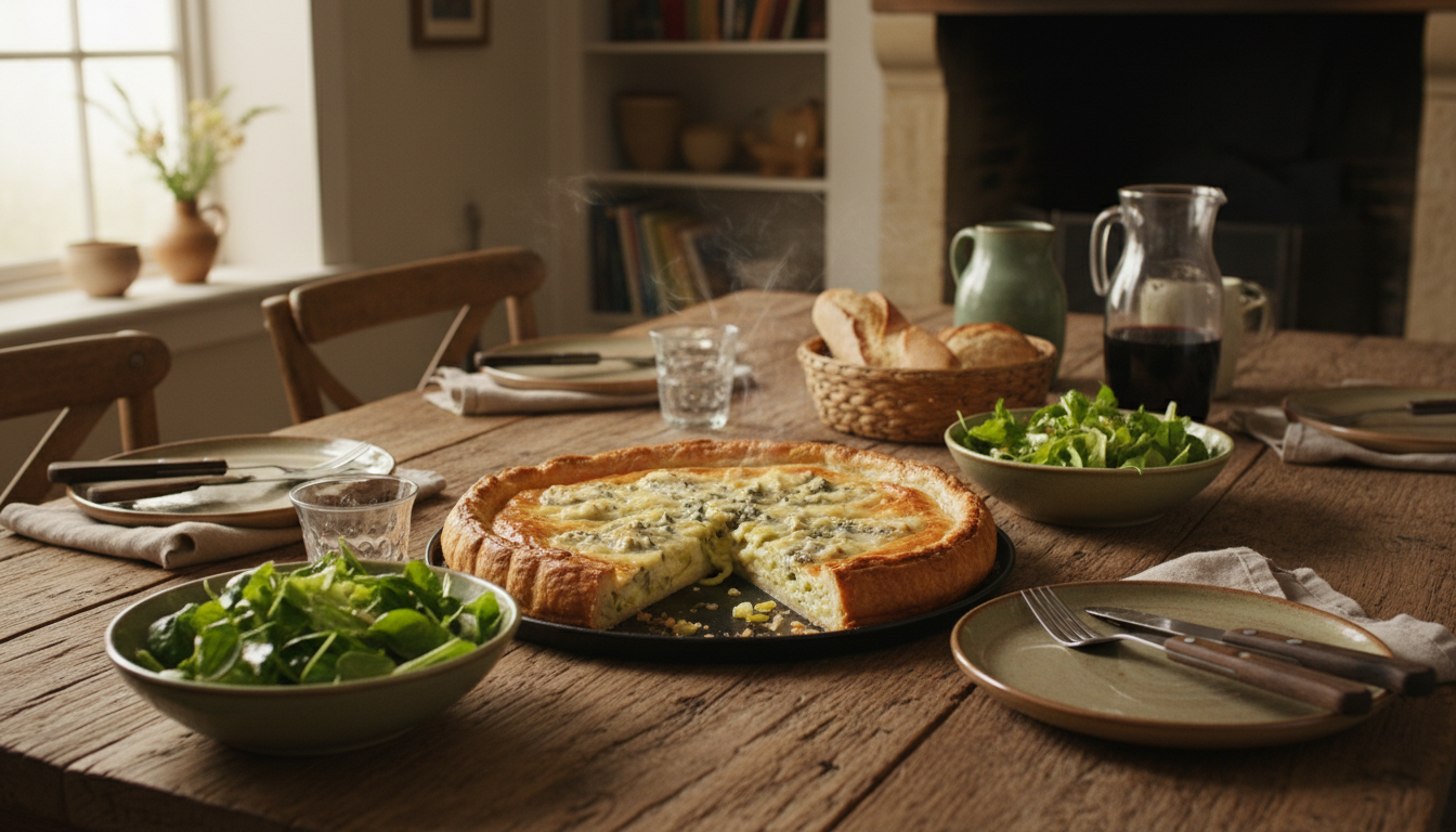 découvrez notre délicieuse tarte aux poireaux fondants et au fromage bleu crémeux, une recette savoureuse parfaite pour un repas gourmand et facile à préparer.
