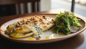découvrez notre recette simple et gourmande d'endives gratinées au fromage bleu, un plat délicieux qui saura ravir vos papilles.