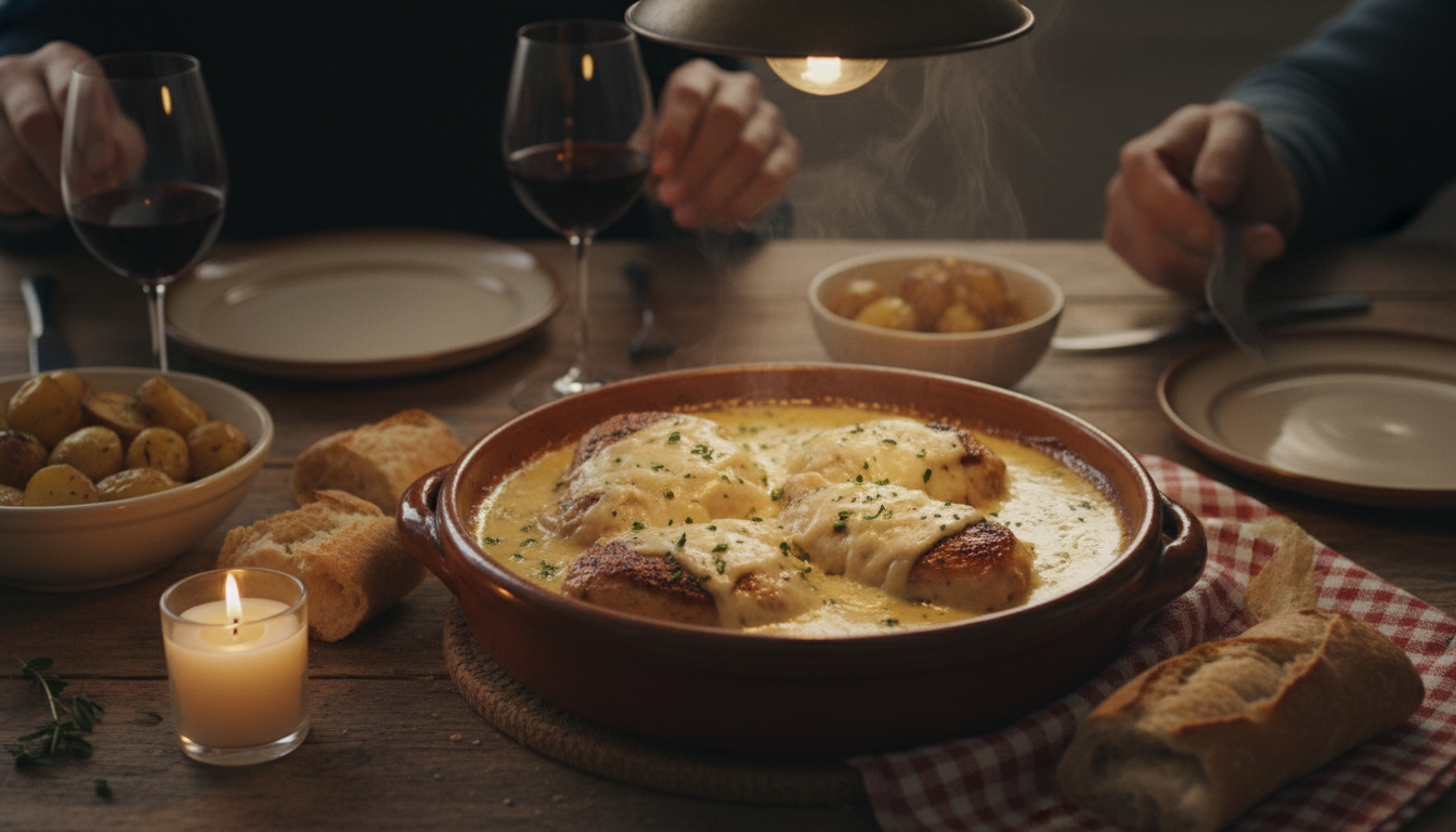 découvrez notre recette simple et savoureuse de poulet au maroilles, un plat traditionnel qui ravira vos papilles avec ses saveurs authentiques et généreuses.