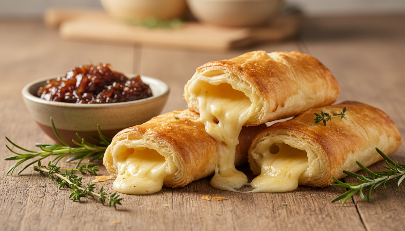 découvrez la recette gourmande des chaussons fondants au fromage et confit d’oignon, un délice à savourer à tout moment pour un repas réussi.