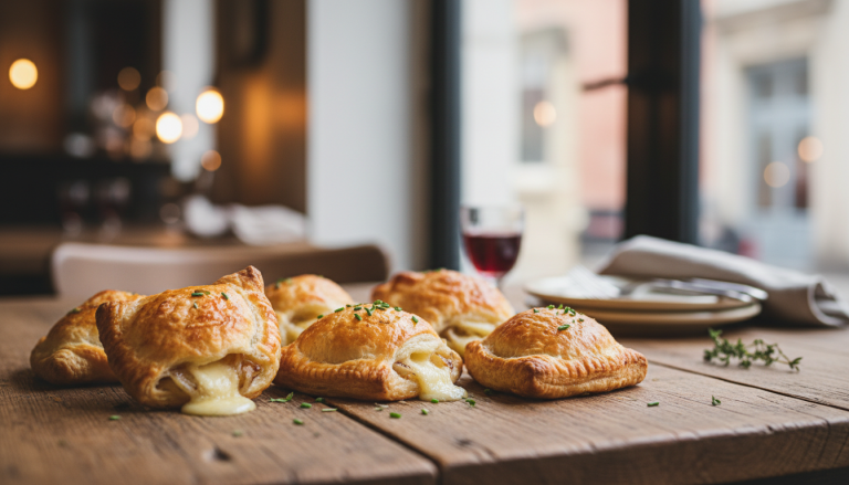 découvrez notre recette gourmande de chaussons fondants au fromage et confit d’oignon, un délice à savourer en toute simplicité pour un moment convivial.