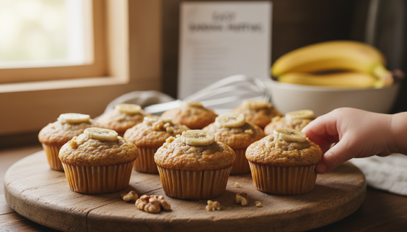 découvrez notre recette facile et rapide de mini muffins légers à la banane, parfaits pour un encas gourmand et sain. un plaisir délicieux à partager en famille ou entre amis !