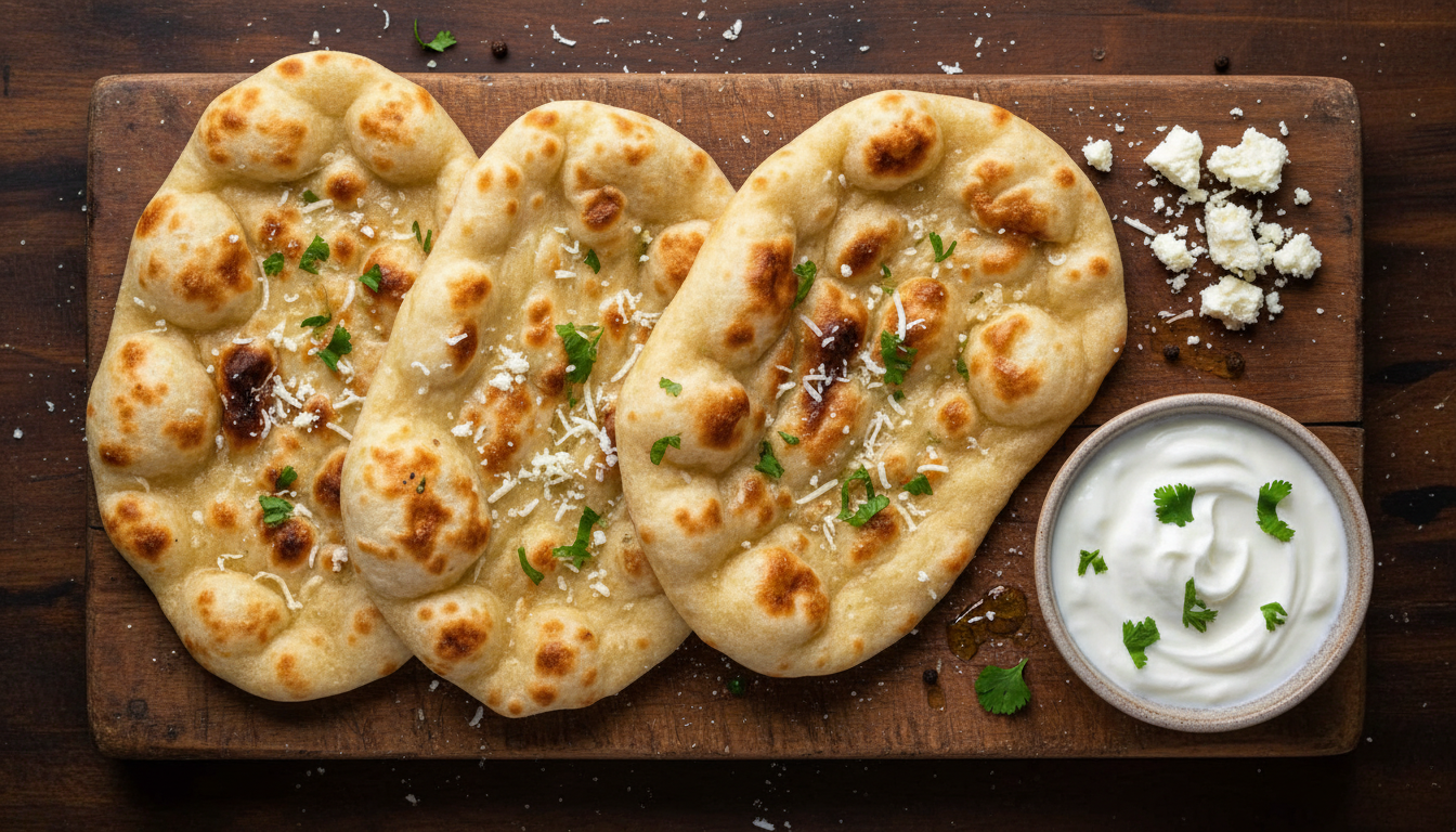 découvrez notre recette facile et gourmande de naan léger au yaourt et fromage, pour un pain moelleux et savoureux à préparer en un rien de temps.