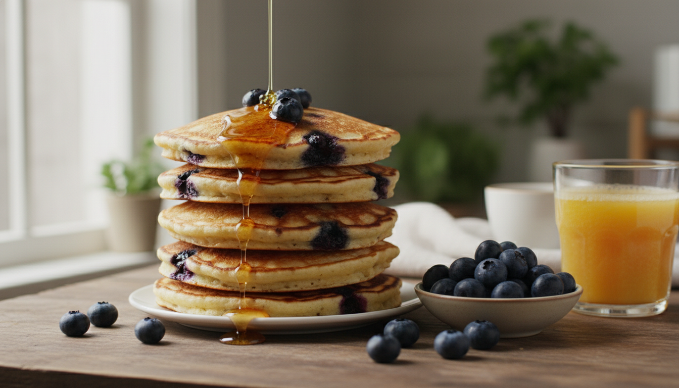 découvrez notre recette detox de pancakes légers aux myrtilles, parfaits pour bien commencer la journée avec gourmandise et santé.