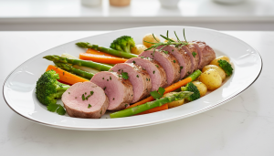 découvrez une recette de filet mignon de porc au four, gourmande et légère, idéale pour un repas sain et savoureux en famille.